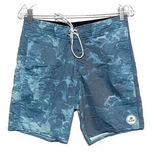 Billabong Recycler Series Swim Boardshorts Blue Swirl Pattern Mens 28 M107CALT